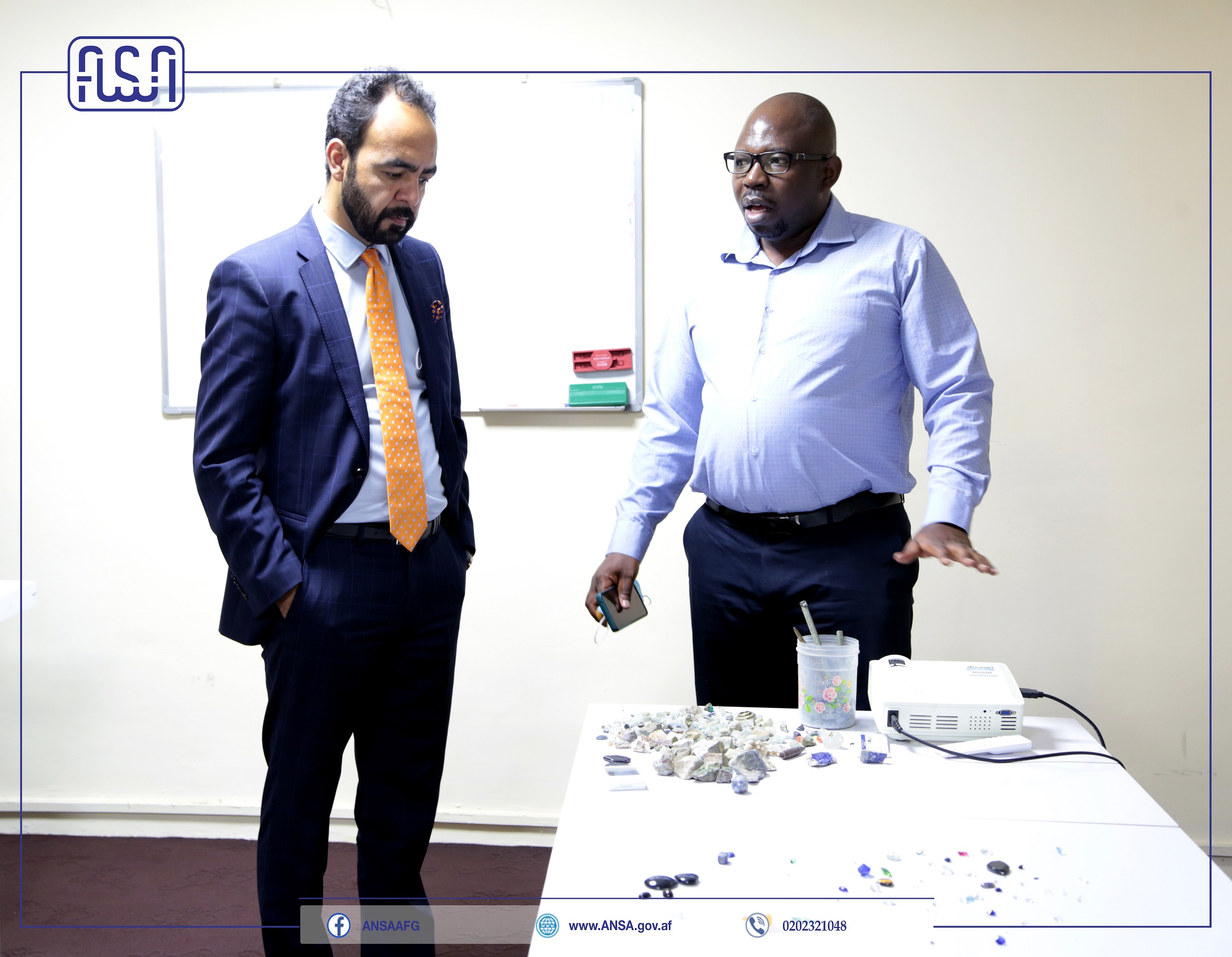 Visiting the Gemology Laboratory and drafting of identification modus operandi, quality stabilization and export of precious stones by Afghanistan National Standards Authority.