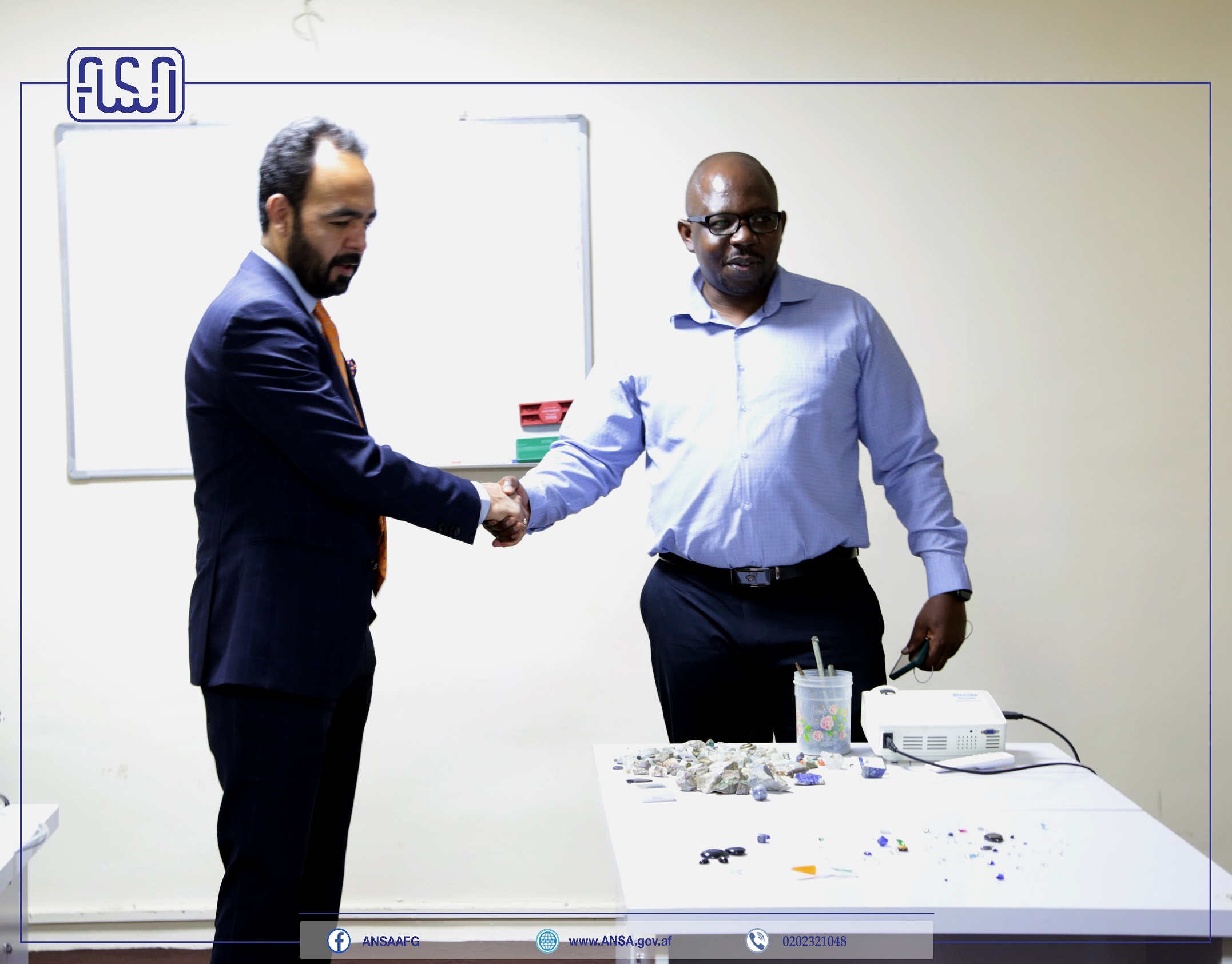 Visiting the Gemology Laboratory and drafting of identification modus operandi, quality stabilization and export of precious stones by Afghanistan National Standards Authority.