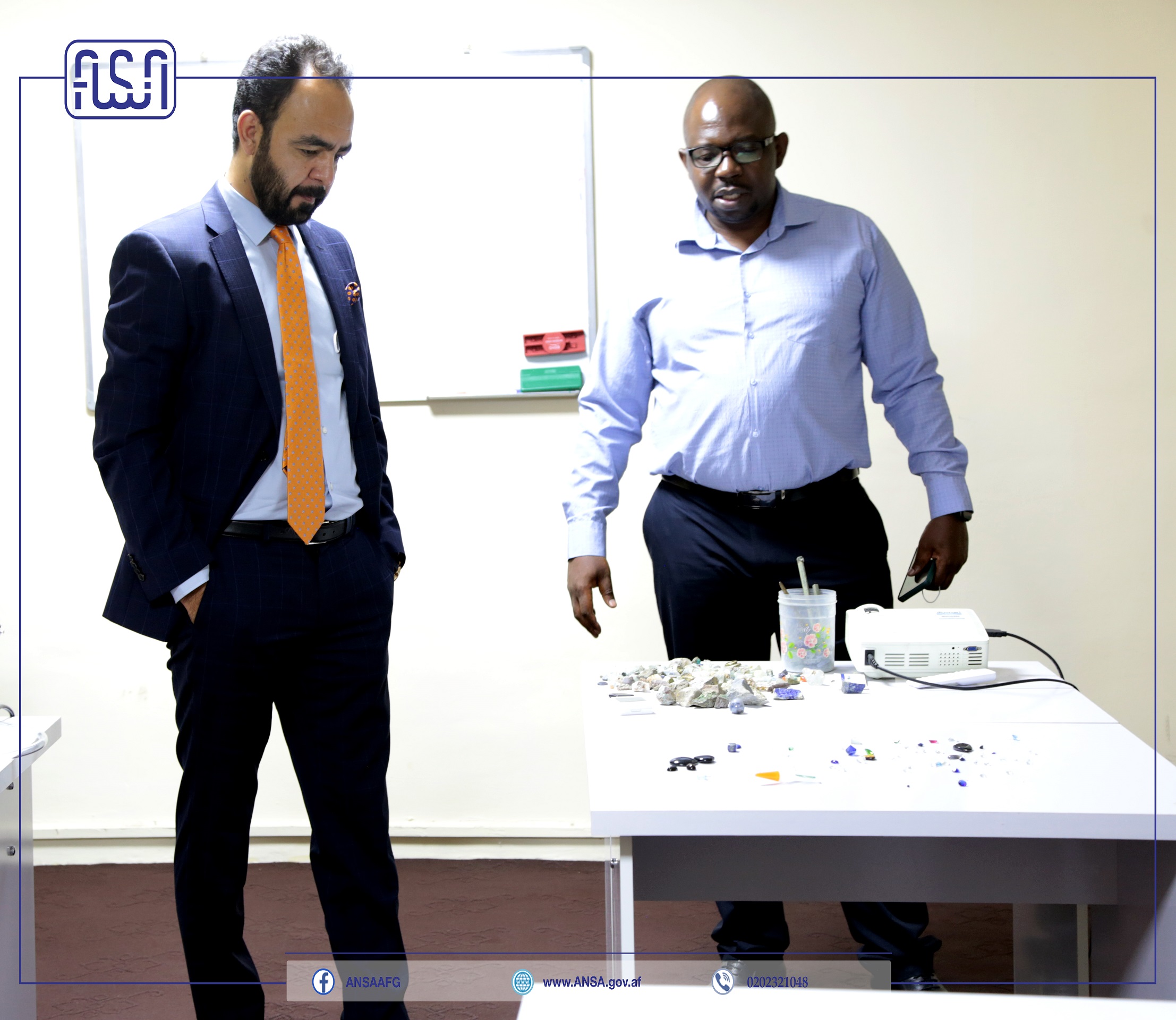 Visiting the Gemology Laboratory and drafting of identification modus operandi, quality stabilization and export of precious stones by Afghanistan National Standards Authority.