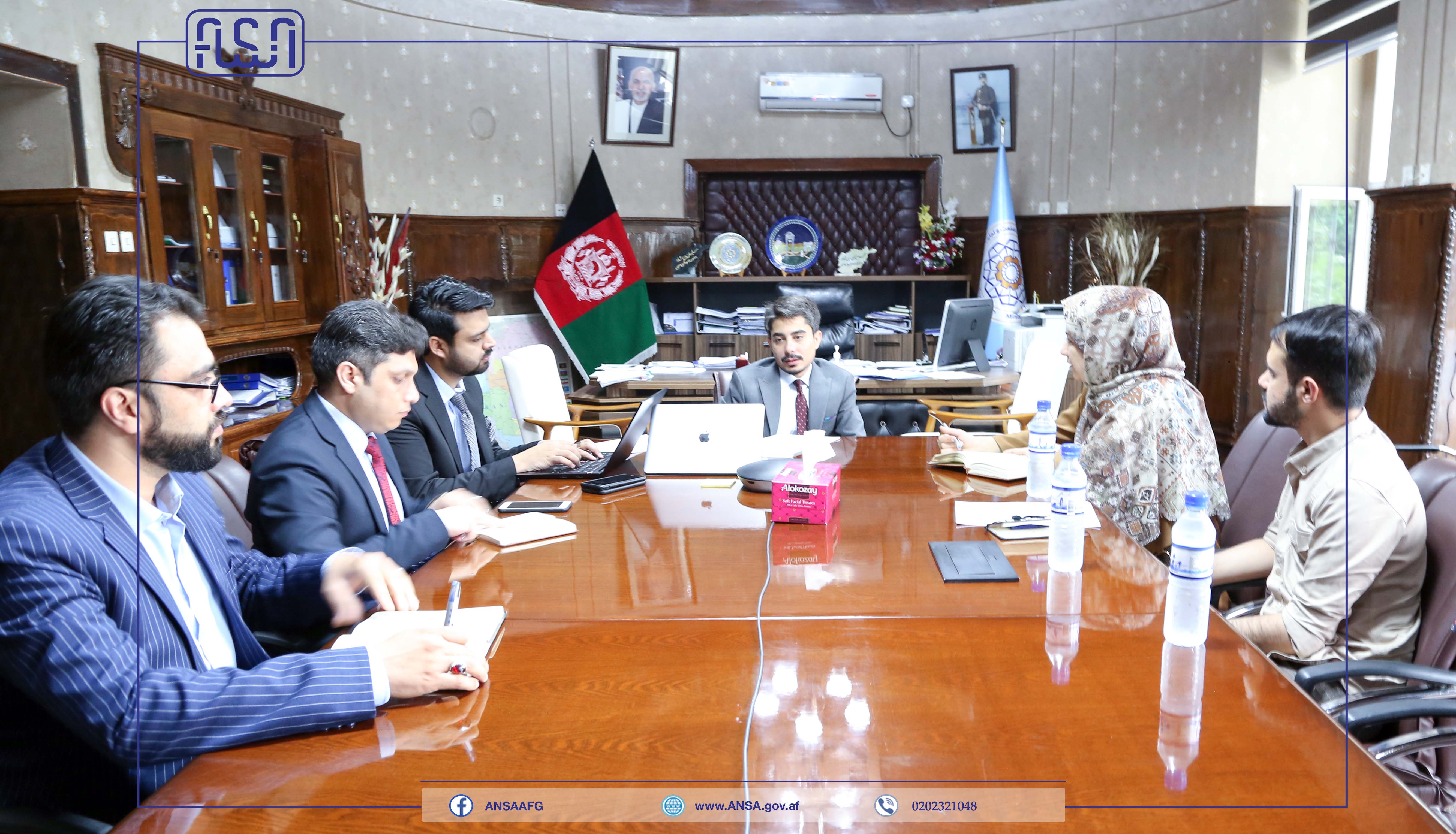 Afghanistan National Standards Authority held a meeting with the Ministry of Industry and Commerce.