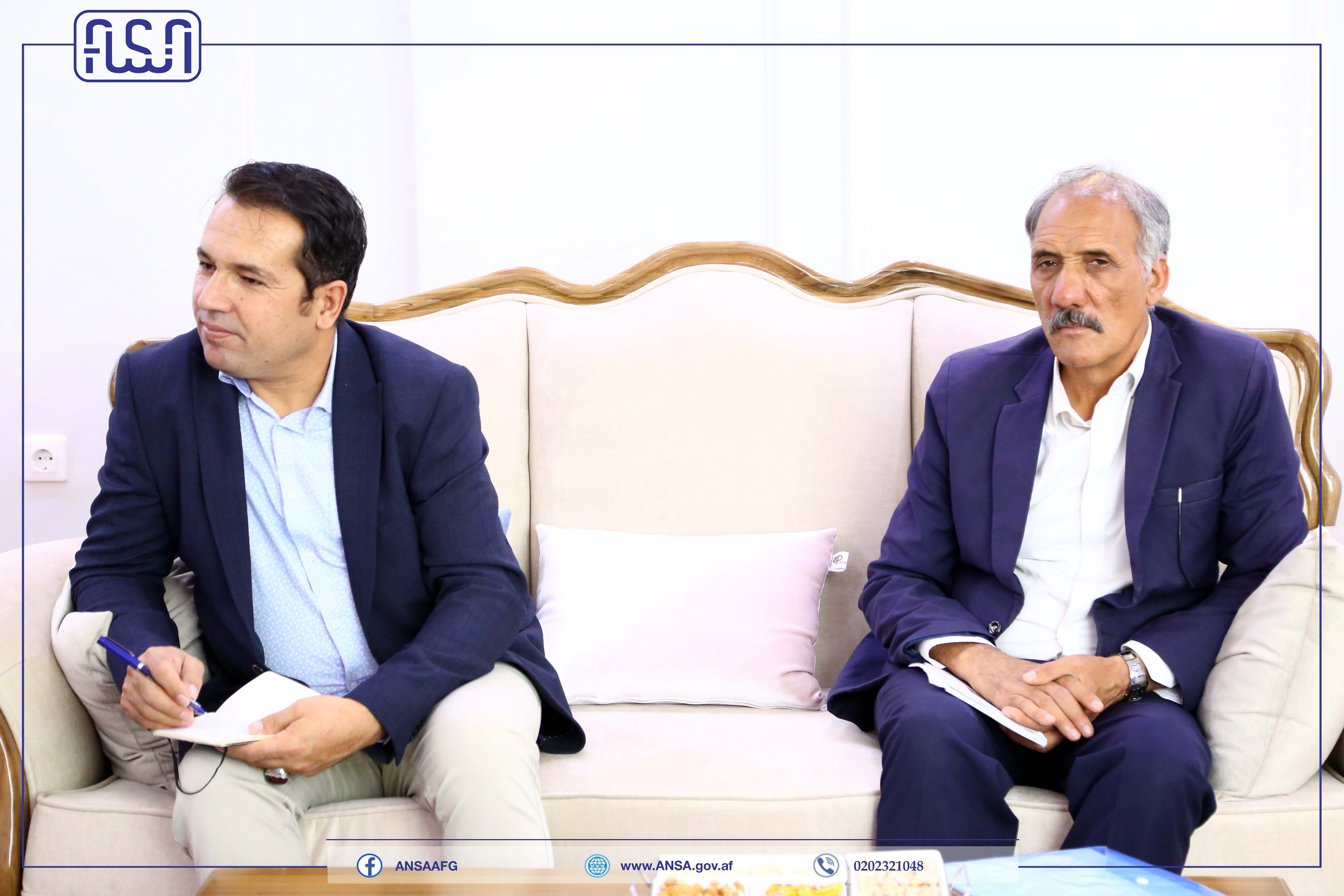 رئیس عمومی اداره ملی ستندرد با رئیس اتاق صنایع ومعادن افغانستان دیدار کرد.