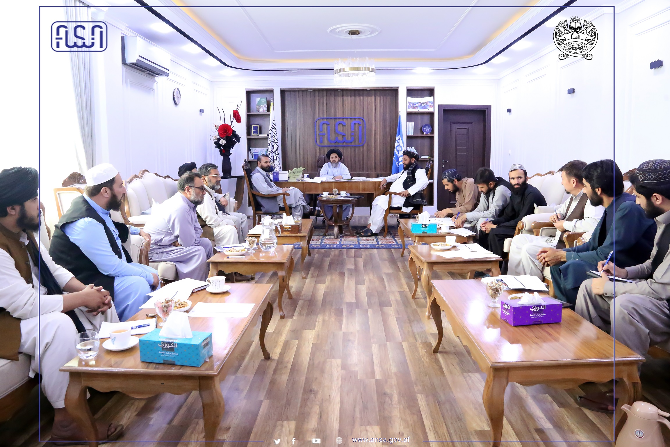 A joint meeting was held between the Afghanistan National Standards, the Chamber of Commerce and Industry, and the Afghanistan Iron Smelting Factories Union.